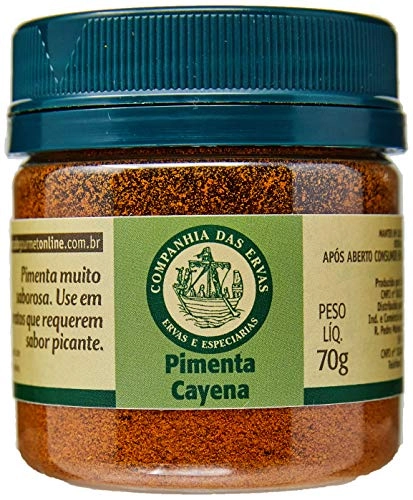 Pimenta Caiena Pó Companhia Das Ervas Pote 70g