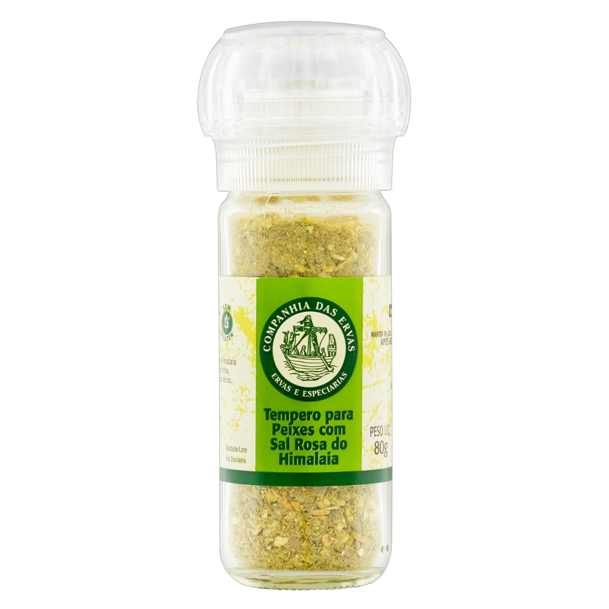 Especiarias Para Peixes Com Sal Rosa Do Himalaia Companhia Das Ervas Vidro 80g