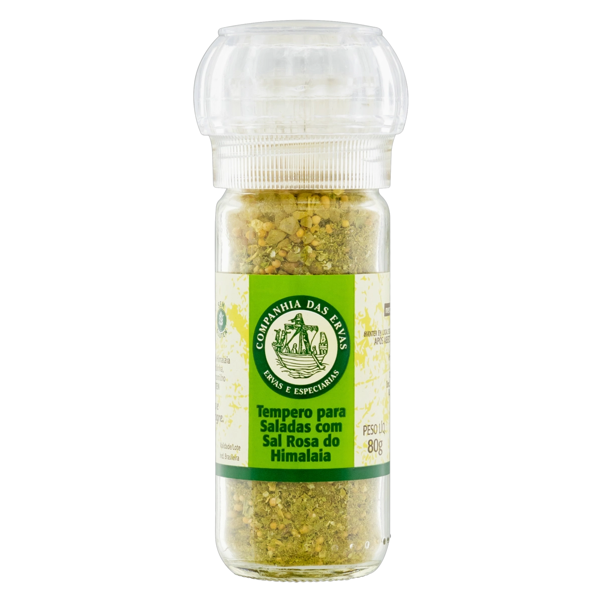 Especiarias Para Saladas Com Sal Rosa Do Himalaia Companhia Das Ervas Vidro 80g