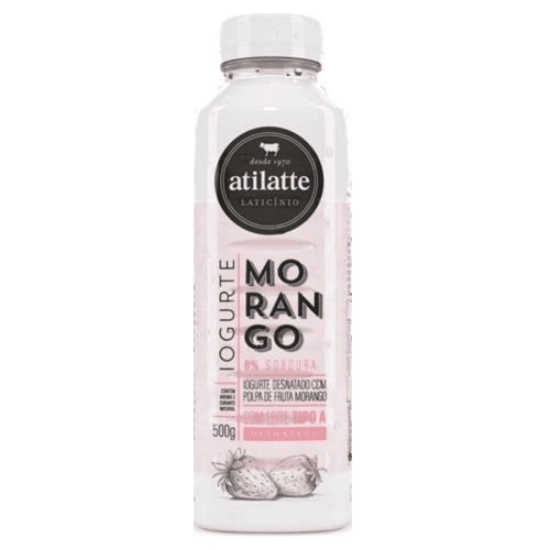 Iogurte Desnatado Sabor MORANGO ATILATTE 500 g