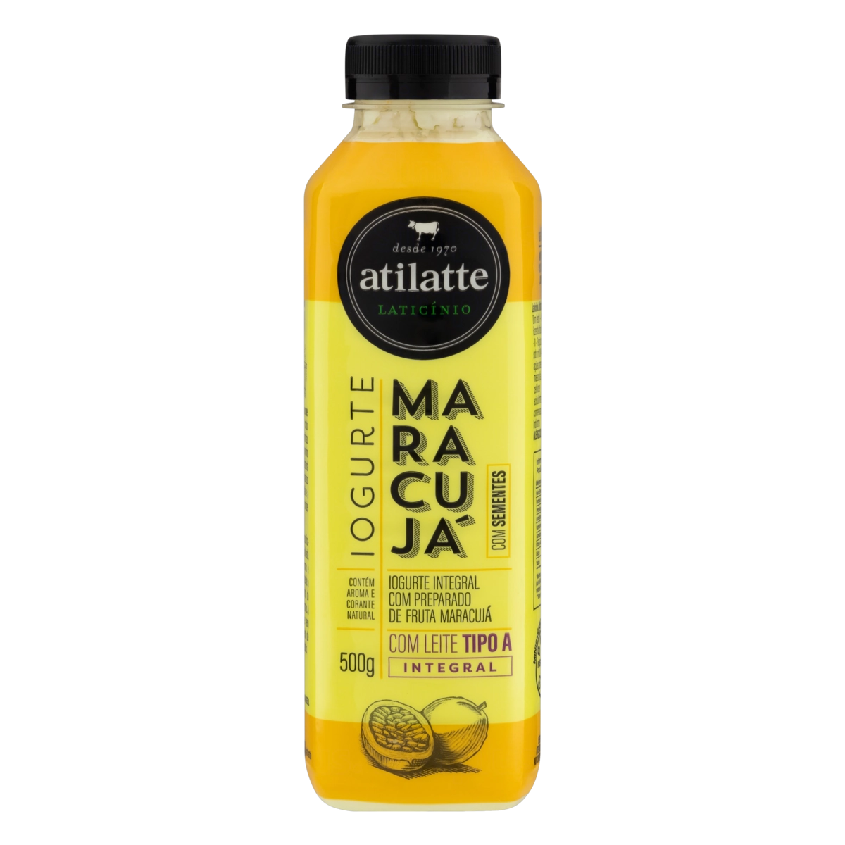 Iogurte Líquido Integral com Polpa de Fruta Maracujá ATILATTE 500g