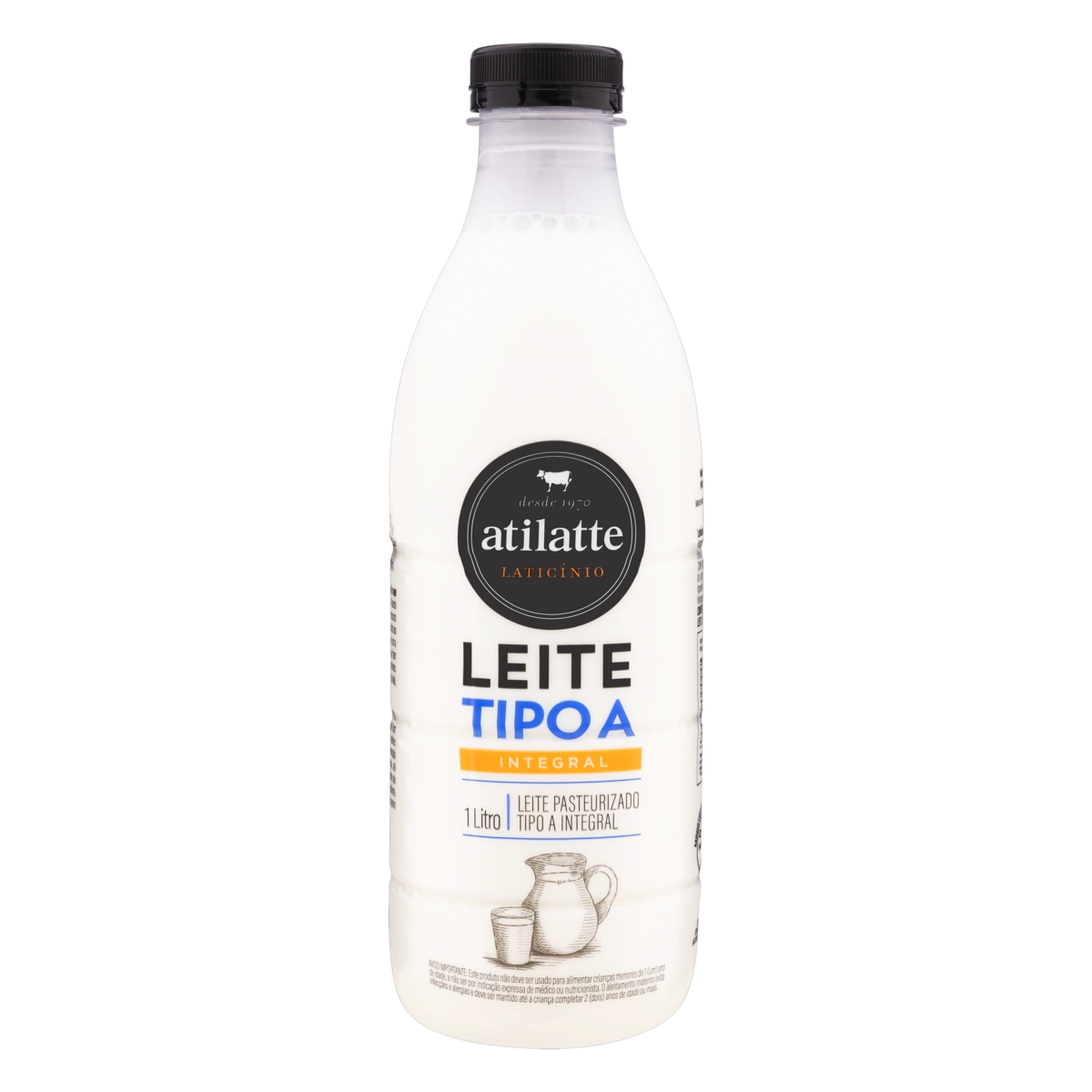 Leite Pasteurizado Tipo A Integral Atilatte Garrafa 1l
