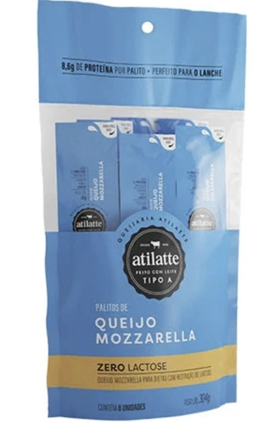 Qj Mozzarella Atilatte Zero Lactose Palito 304g