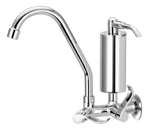 Torneira Bica Móvel Cozinha Parede Com Filtro Slim Metal 1/4