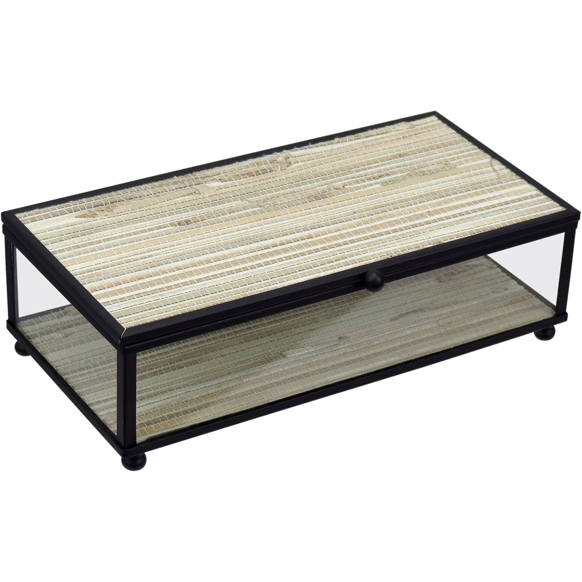 Porta Joias Decorativo Enfeite Organizador Home &co Vidro 6x10x20cm Bege