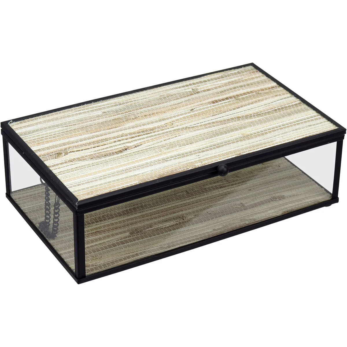 Porta Joias Decorativo Enfeite Organizador Home &co Vidro 6x12x21cm Bege