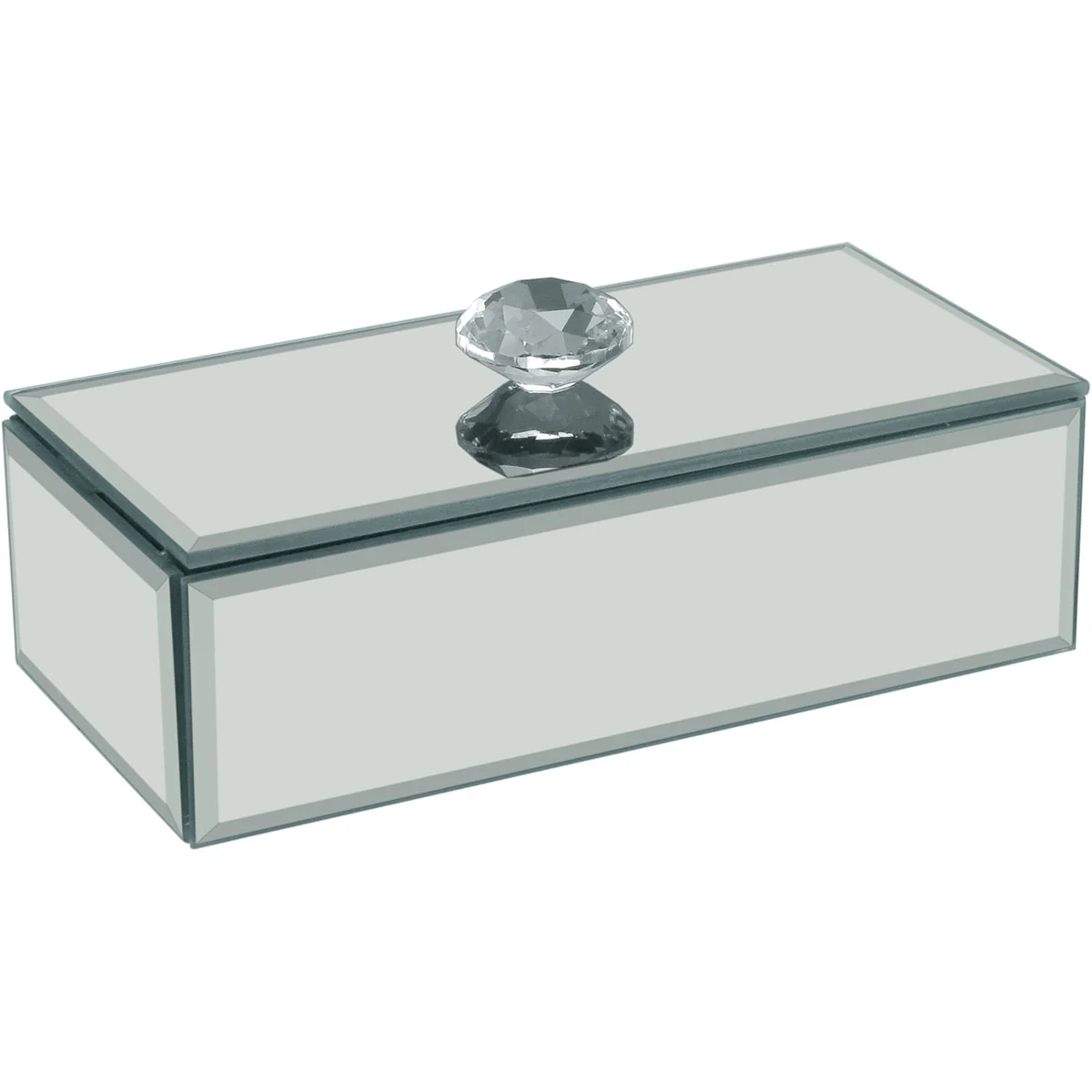 Porta Joias Organizador Decorativo Home &co Espelhado Mdf 4x14x7cm Branco