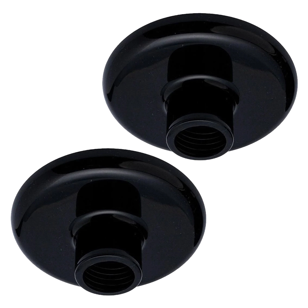 Kit 2 Plafon Simples Redondo Rosqueado E27 14,5cm Preto