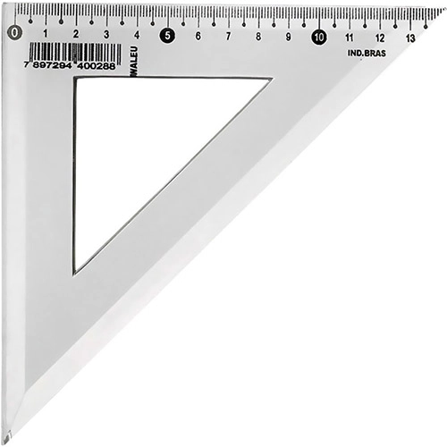 Esquadro 45° New Line Cristal Waleu