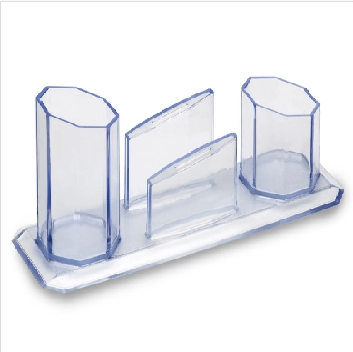 Trio Porta Caneta/clips/lembrete Cristal Waleu