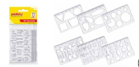 Kit Desenho Waleu 10140002 Translucido