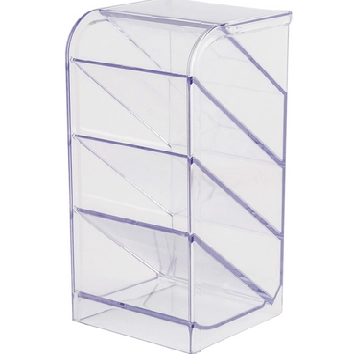 Organizador De Escritorio Quadruplo Cristal Waleu Cx 1 Un