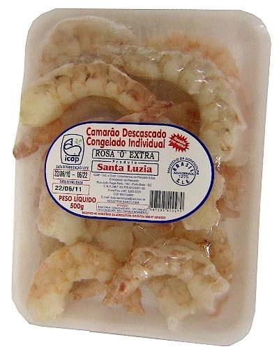 Camarão Rosa Extra Limpo ICAP Bandeja 500g