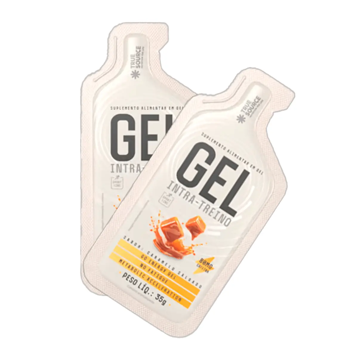 Kit 2X: Gel Intra Treino Caramelo Salgado + Cafeína True Source 35g