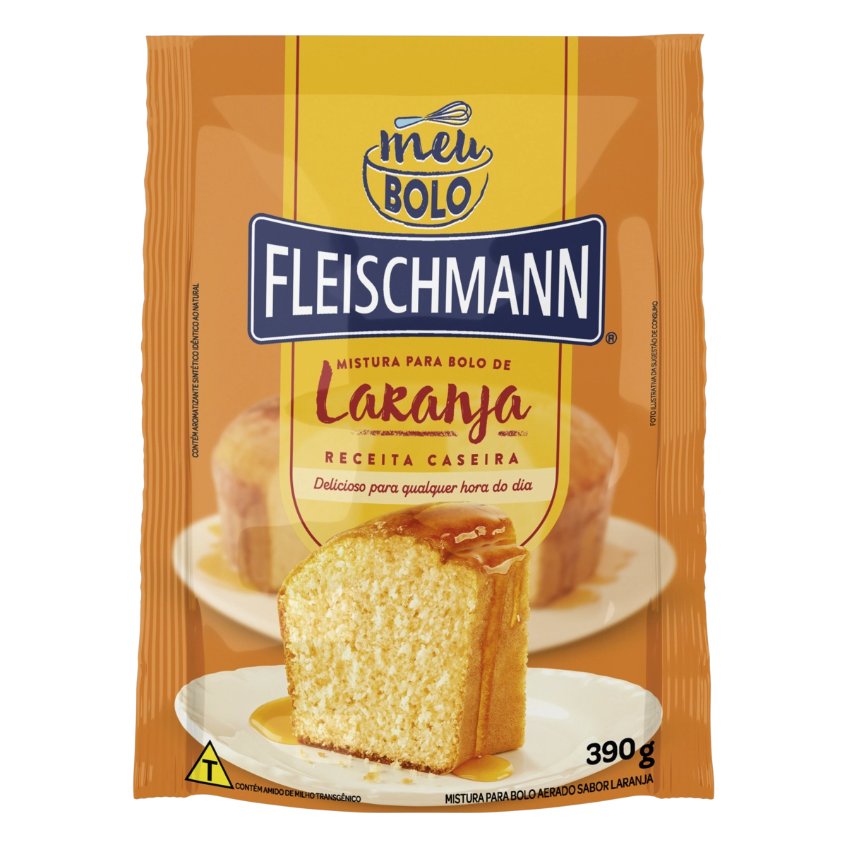 Mist.p/bolo Fleischmann 390g Meu Bolo Laranja