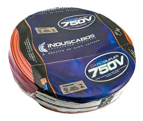 Cabo Flexível 1 5mm 750v Induscabos - Rolo Com 100 Metros - Vermelho