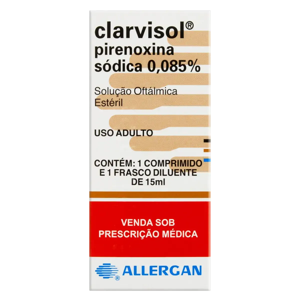 Clarvisol 0,085 Allergan Caixa 1 Comprimido Frasco Diluente 15ml Solução Oftálmica