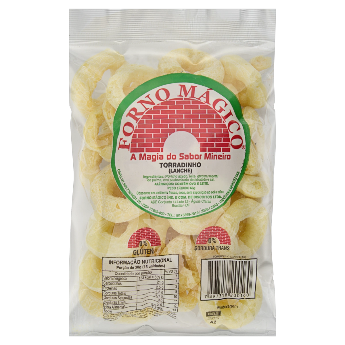 Biscoito De Polvilho Torradinho Forno Mágico Pacote 60g