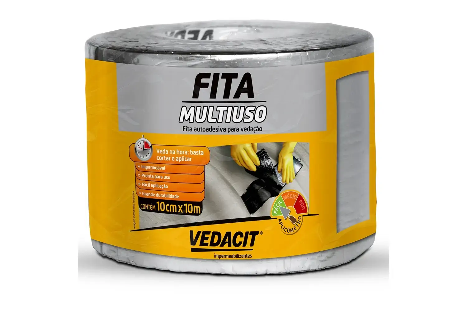 Fita Multiuso Alum Rl 10 Cm X 10 M