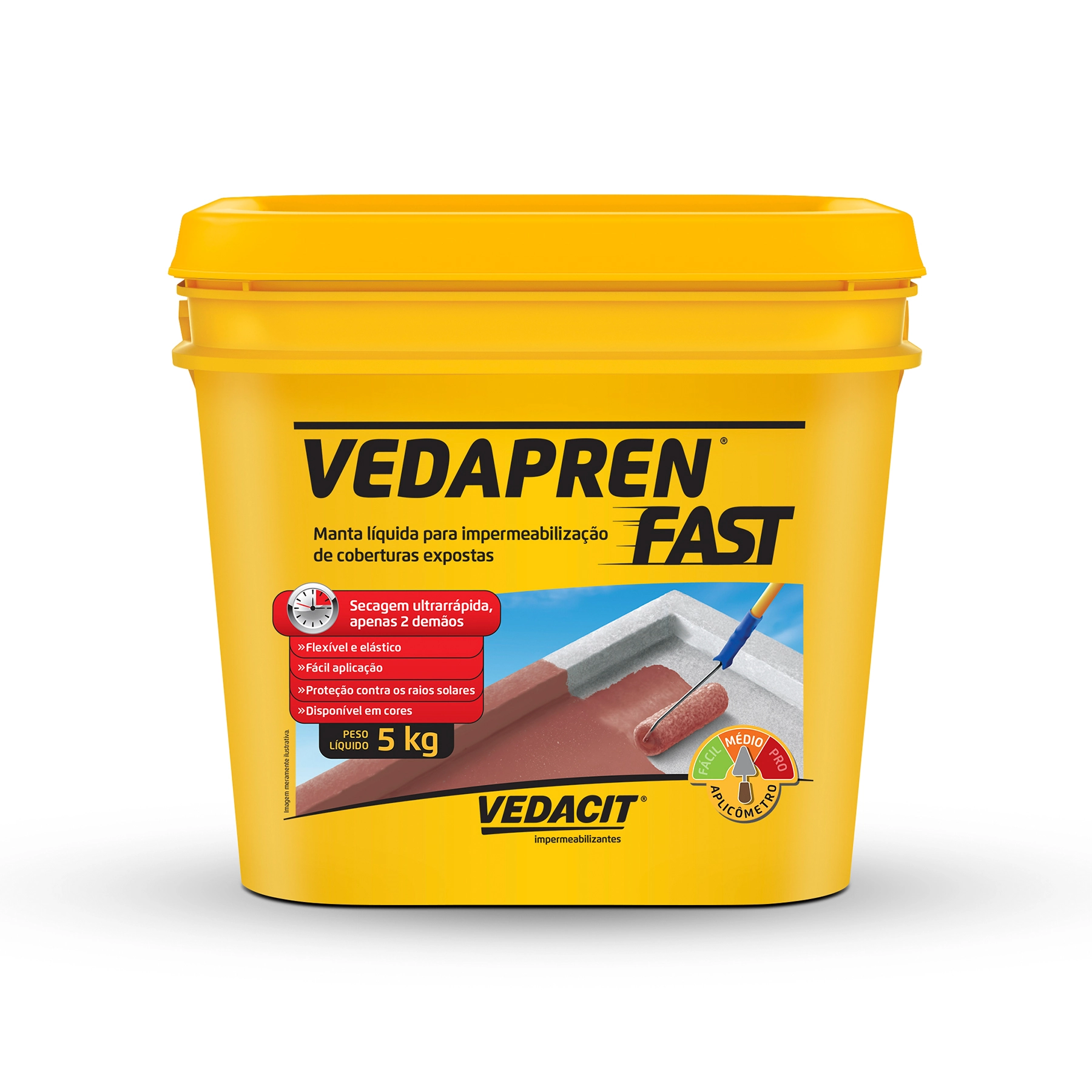 Manta Líquida Impermeabilizante Vedacit Vedapren Fast 5kg Branco