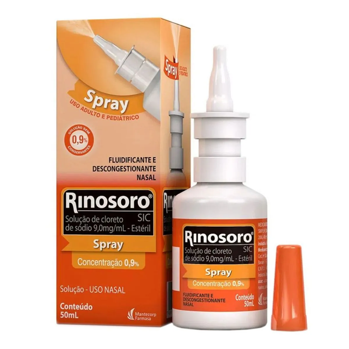 Rinosoro Spray 9,0mg/ml Mantecorp Farmasa Caixa 50ml