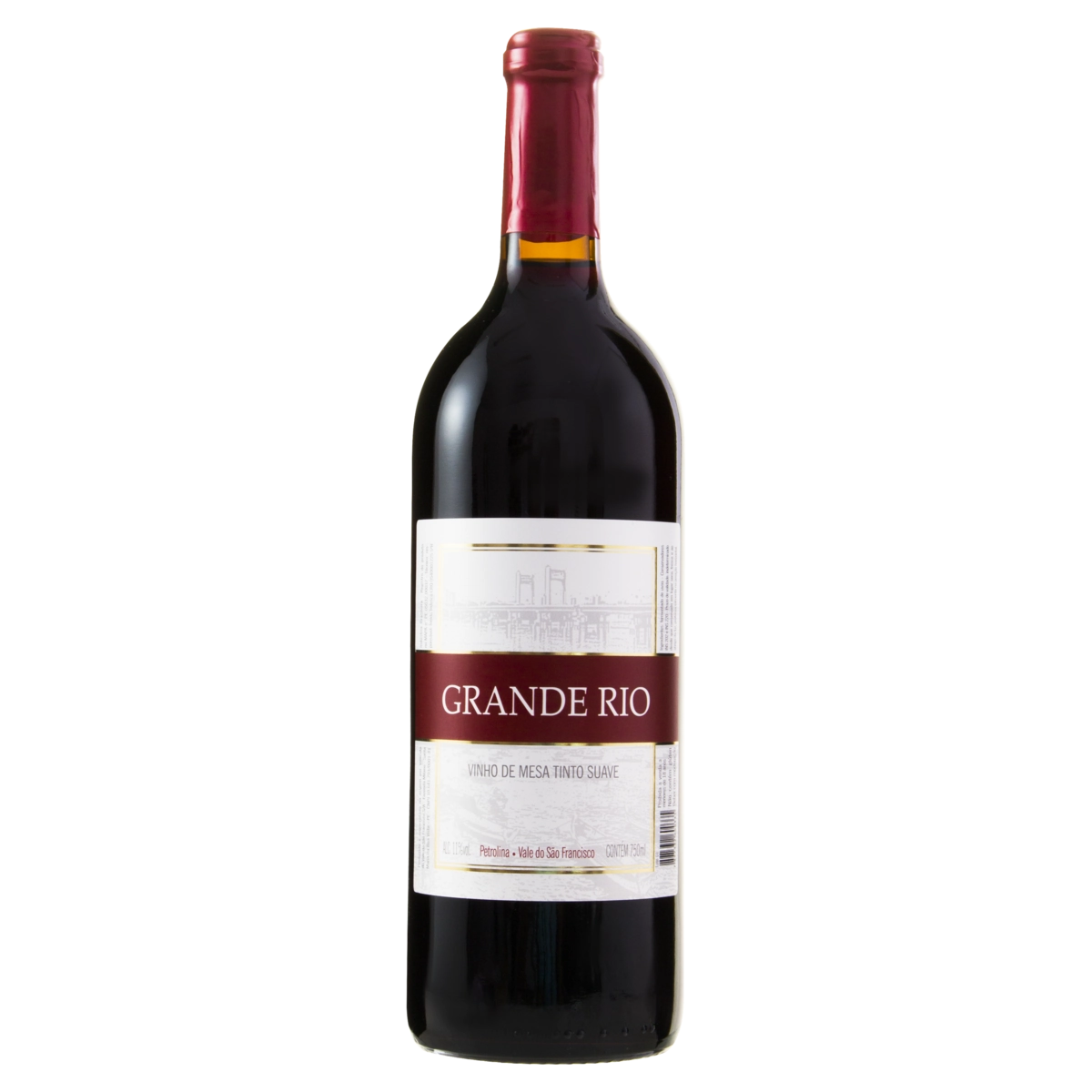 Vinho Brasileiro Tinto Suave Grande Rio Vale Do São Francisco Garrafa 750ml