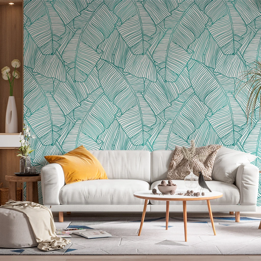 Painel Folhagem - Folhas De Bananeira Tiffany Gold 3x2,5m (lxa)