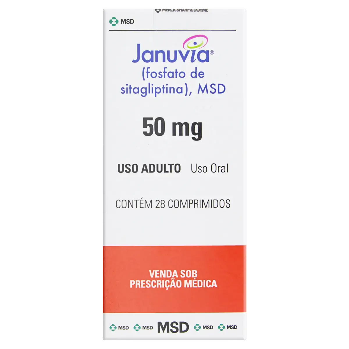 Januvia 50mg Msd Caixa 28 Comprimidos