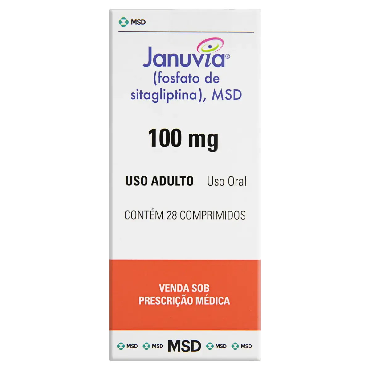 Januvia 100mg Msd Caixa 28 Comprimidos