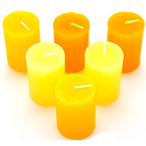 Velas Cilindricas Com 6 Degrade Amarelo Velas Santa Clara