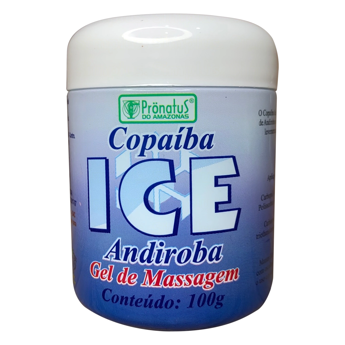 Gel Para Massagem De Copaíba E Andiroba Ice Prönatus Do Amazonas Pote 100g