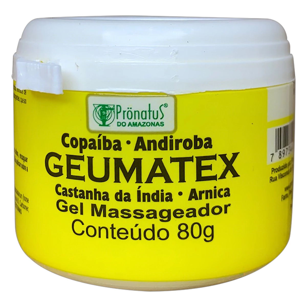 Gel Para Massagem De Copaíba E Andiroba Prönatus Do Amazonas Geumatex Pote 80g