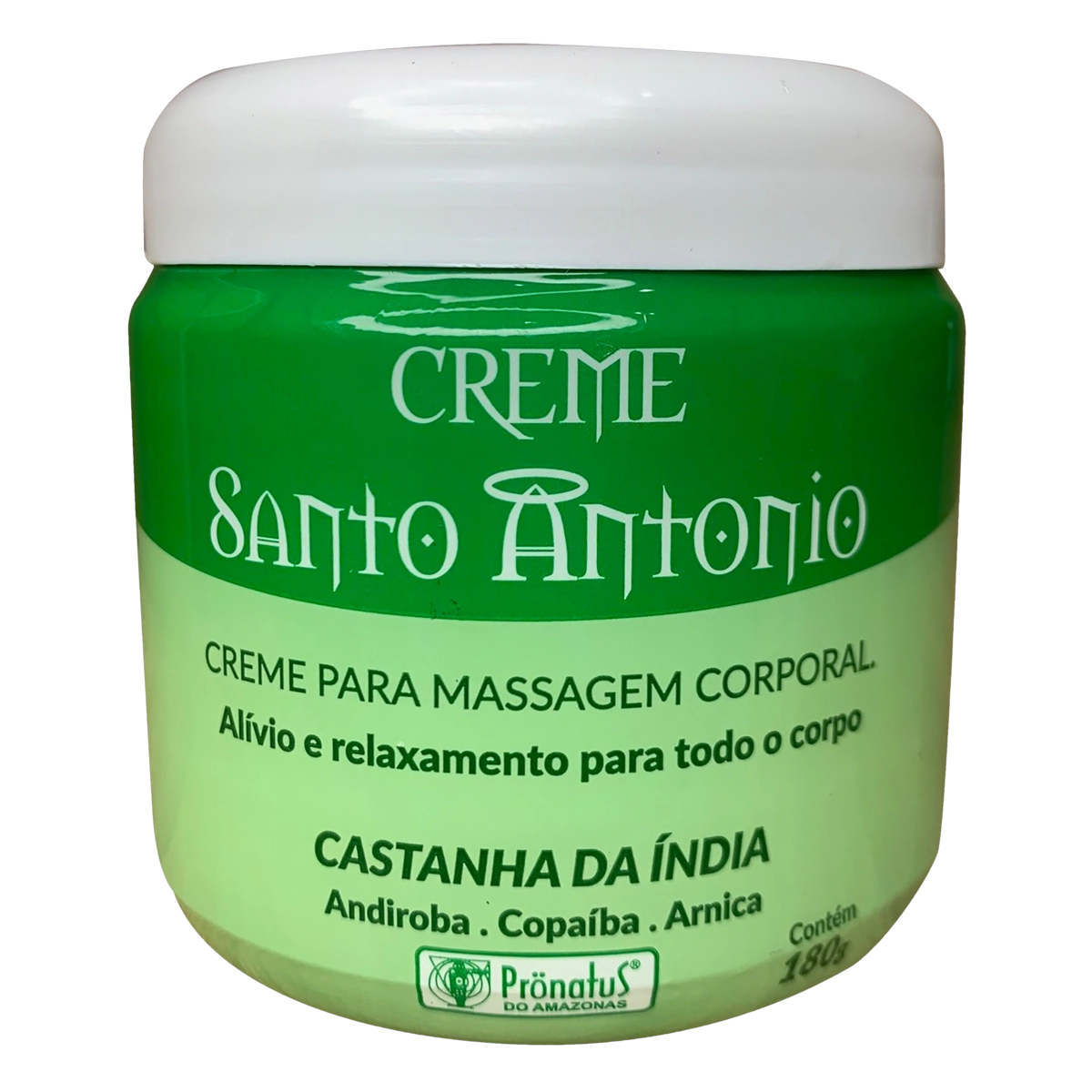 Creme Para Massagem Castanha Da índia Prönatus Do Amazonas Santo Antonio Pote 180g