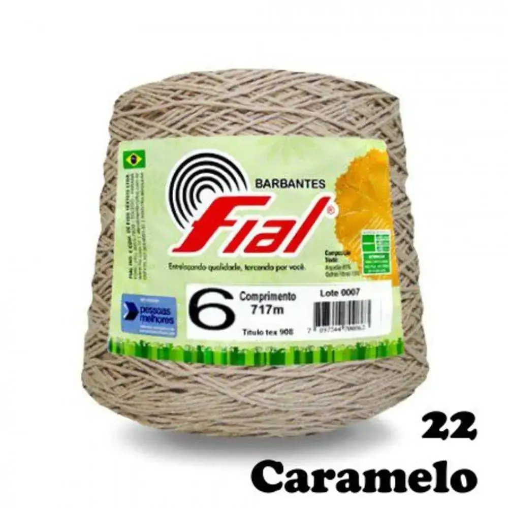 Barbantes 85 Algodao N 6 Cor Fial