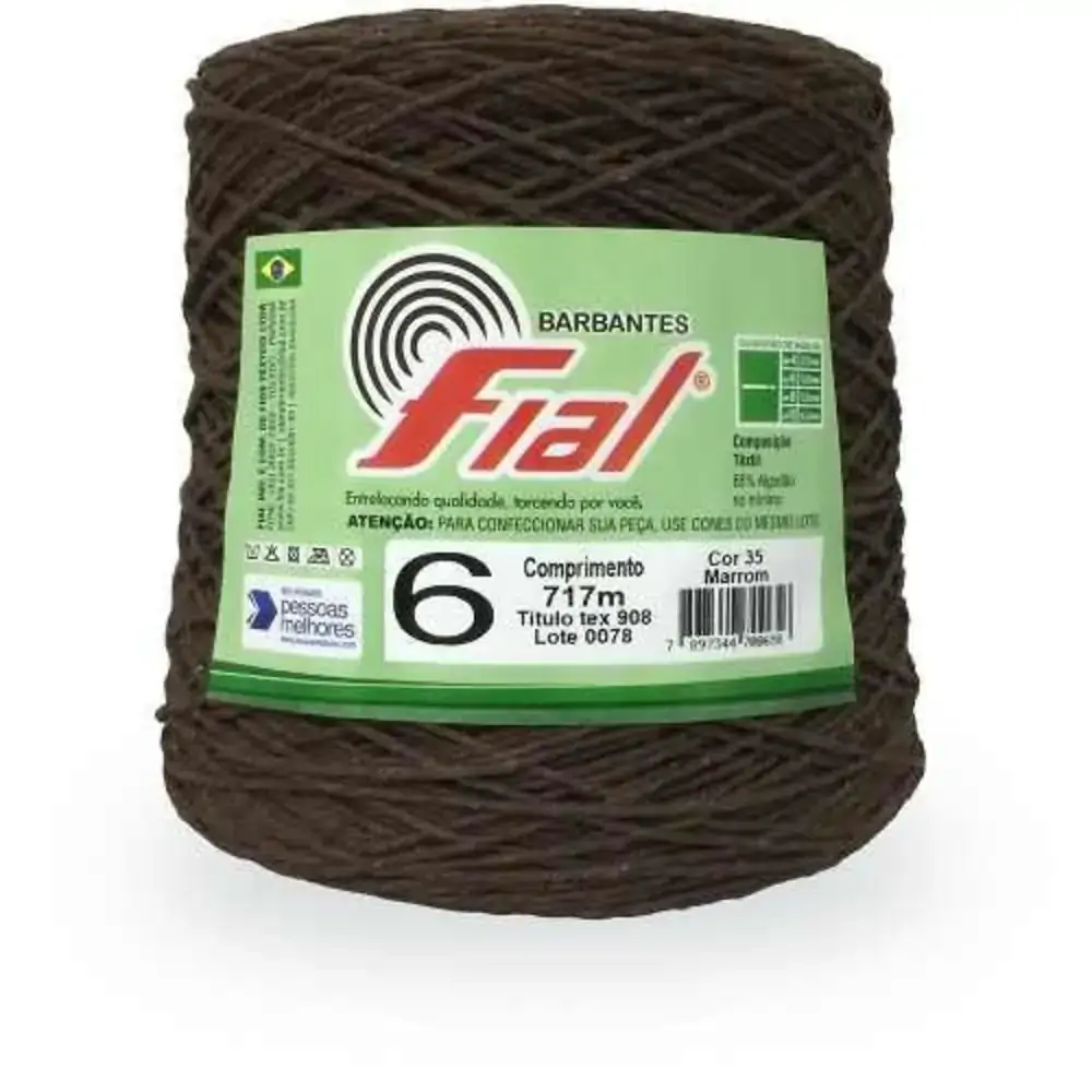 Barbantes 85 Algodao N 6 Cor Fial