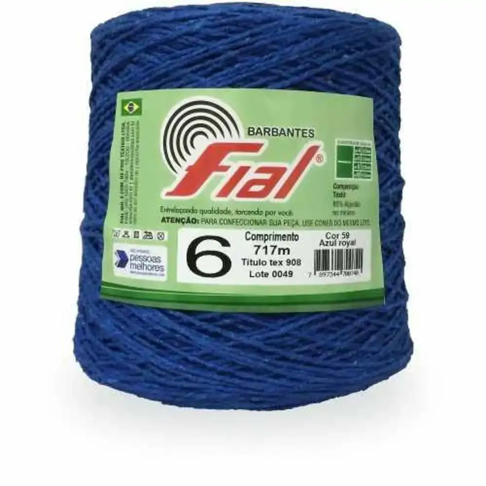 Barbantes 85 Algodao N 6 Cor Fial