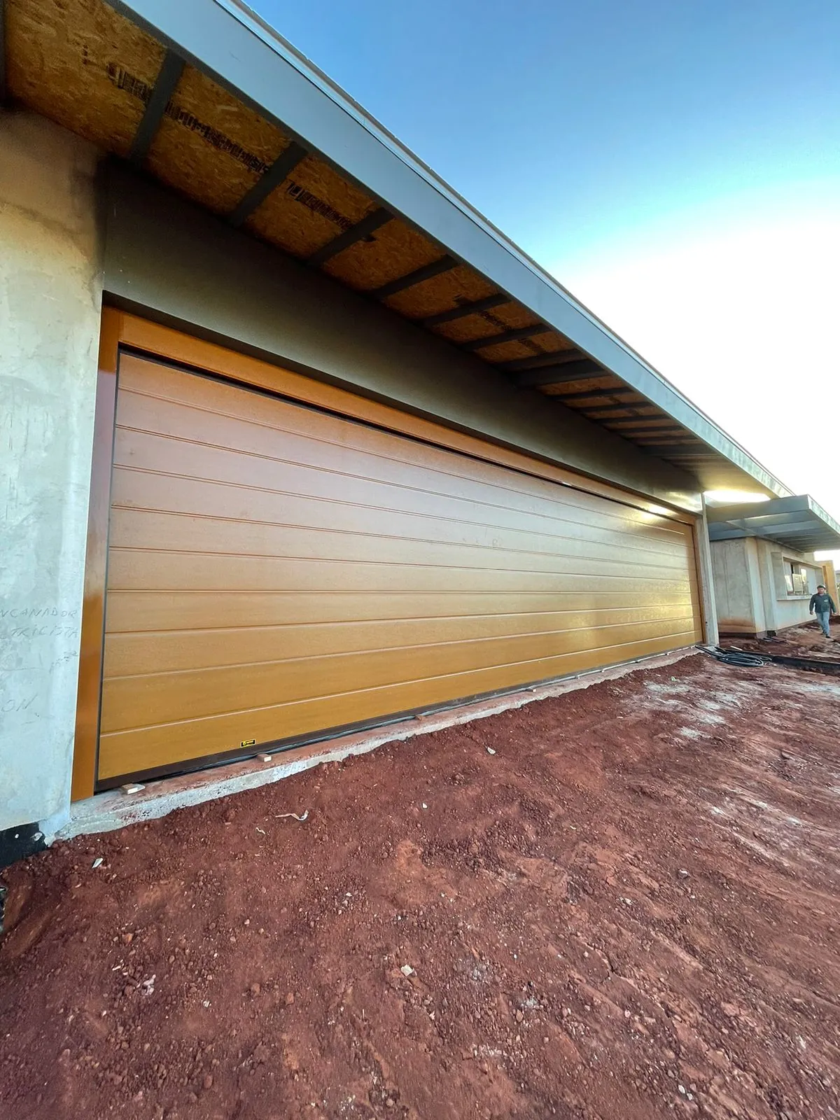 Portão De Garagem Americano Amadeirado