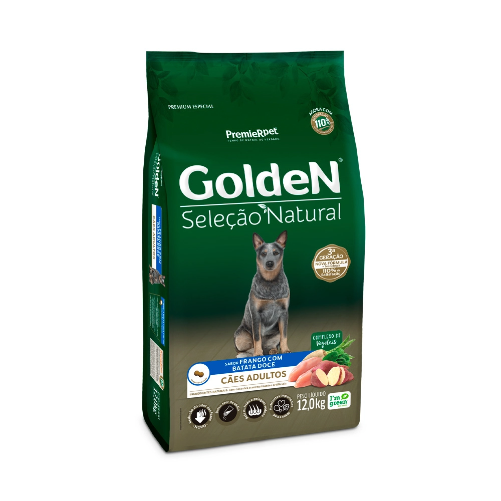 Golden Selecao Nat Caes Ad Batata Doce 12kg