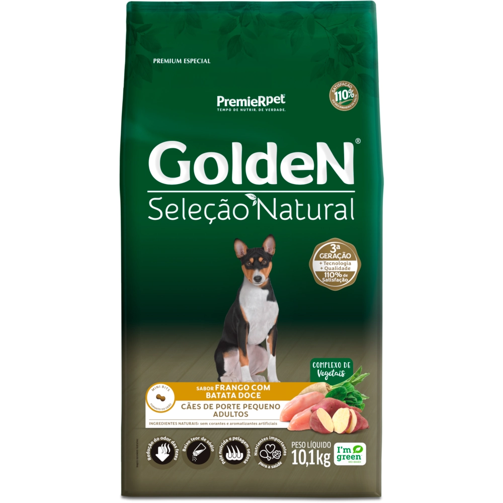 Golden Selecao Natural Caes Ad Peq Porte Frango/bat Doce 10,1kg