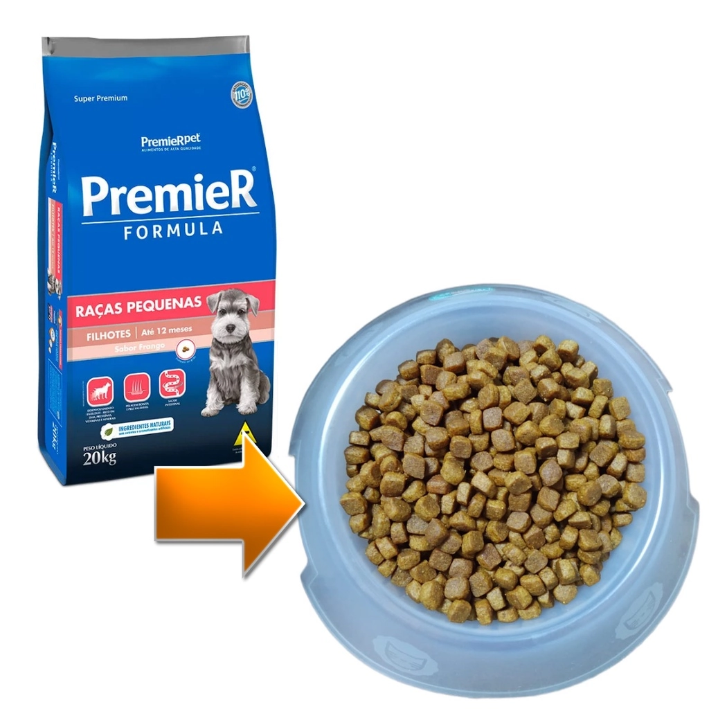 Ração Premier Pet Cães Filhotes Raças Pequenas Mini Bits 2,5kg