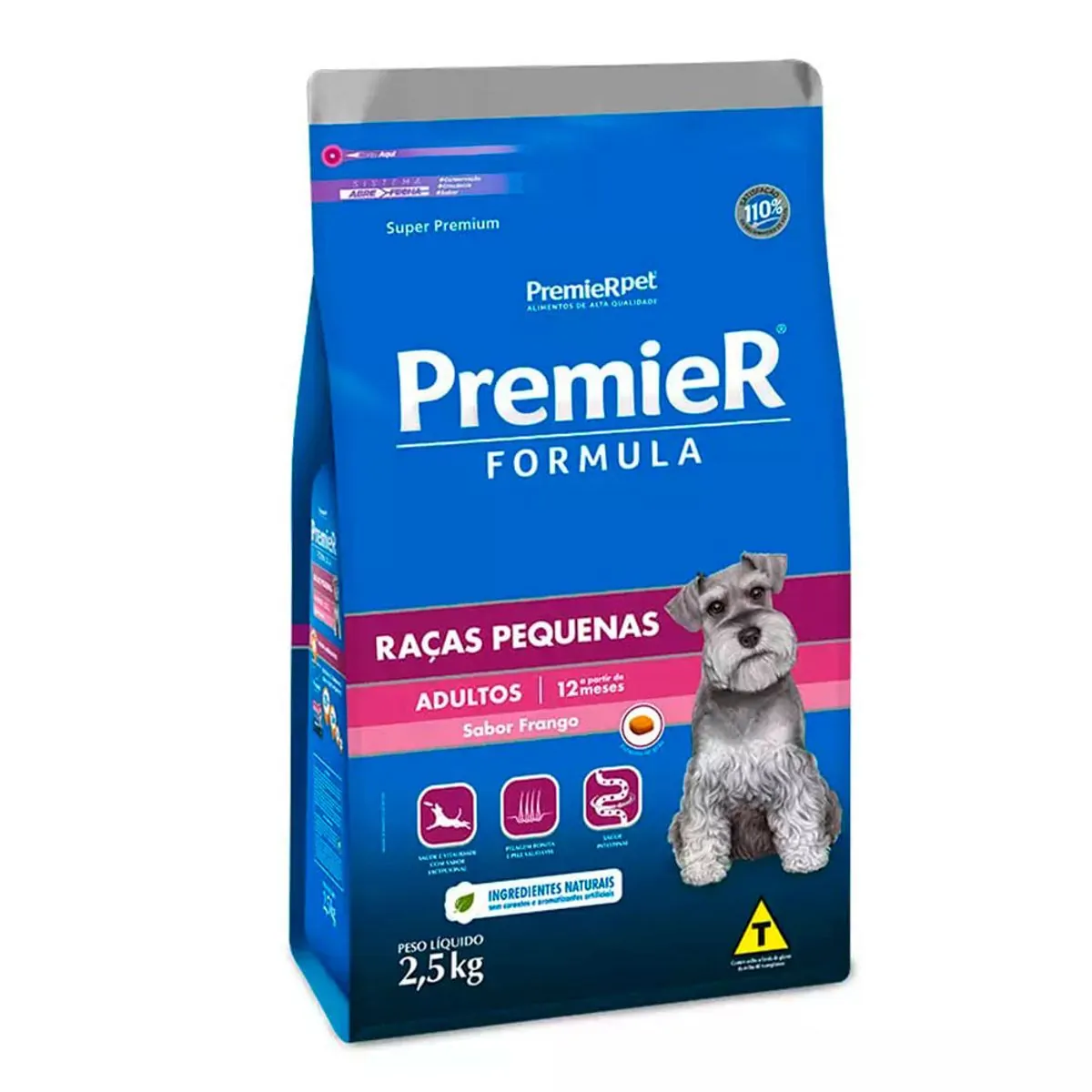 Racao Premier Caes Adultos Formula Racas Pequenas Frango 2,5kg