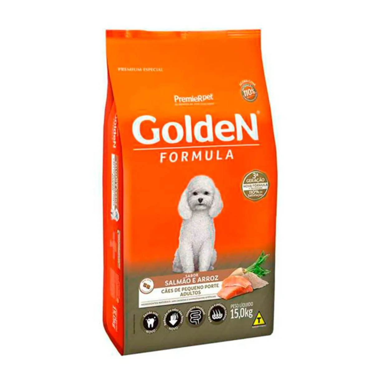 Ração Premier Golden Formula Cães Adultos Mini Bits Salmão E Arroz
