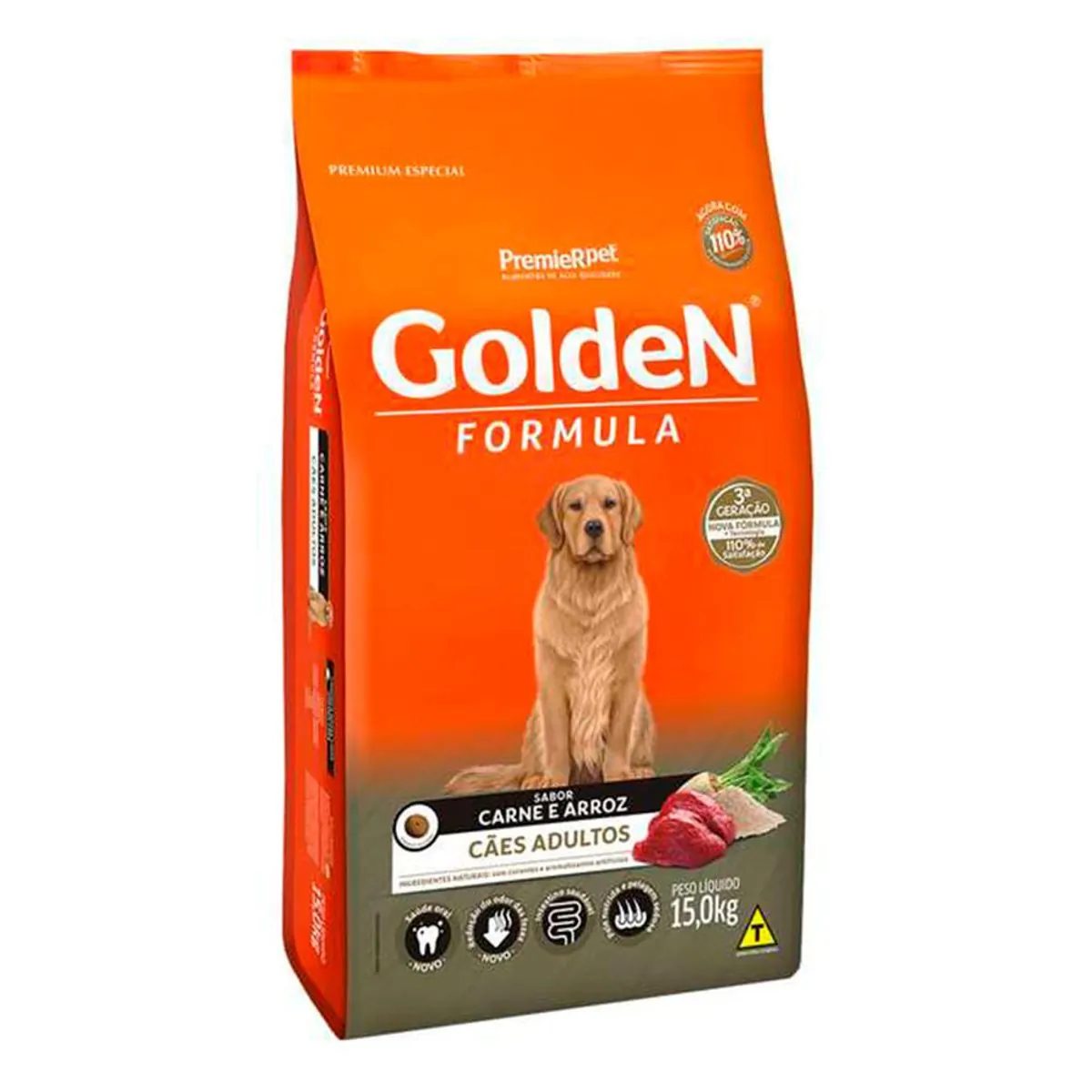 Ração Premier Golden Formula Cães Adultos Carne E Arroz