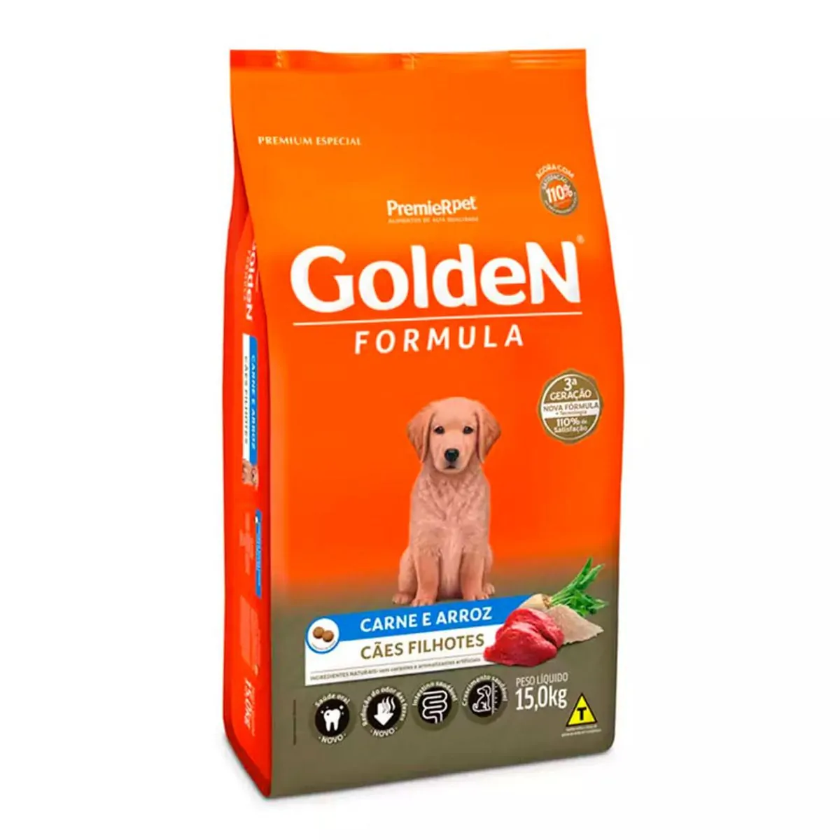 Ração Premier Golden Formula Cães Filhotes Carne E Arroz