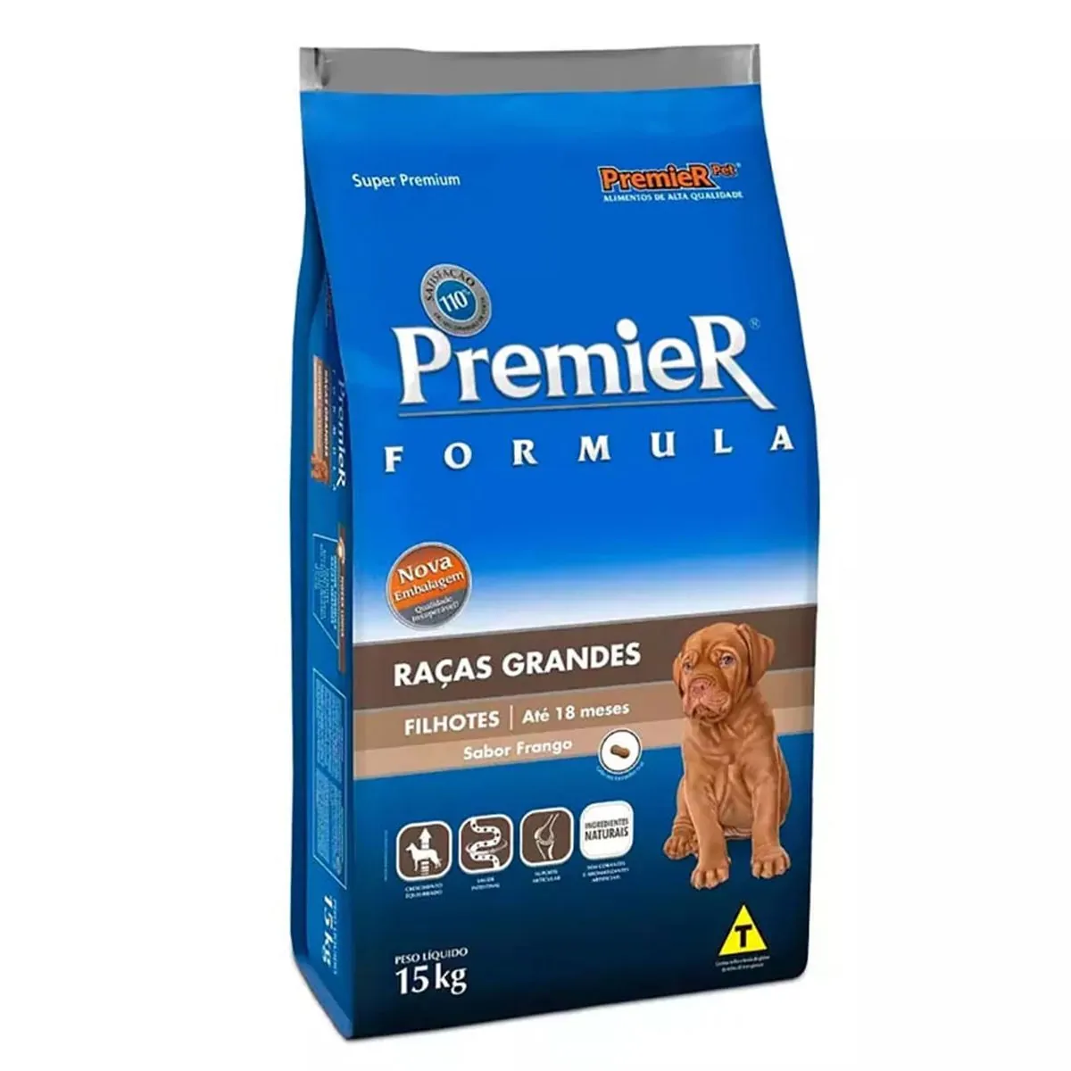 Ração Seca Super Premium para Cães Filhotes Raças Grandes Premier 15kg