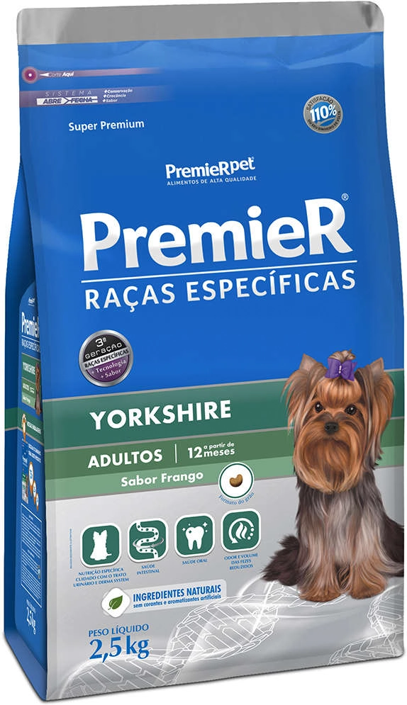 Ração Premier Pet Raças Específicas Yorkshire Adulto 2,5kg