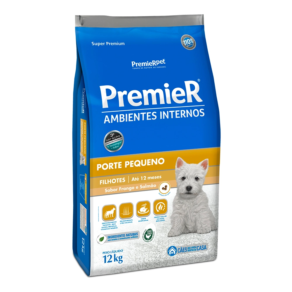Premier Amb Int Caes Filhote Raças Peq.12kg 120