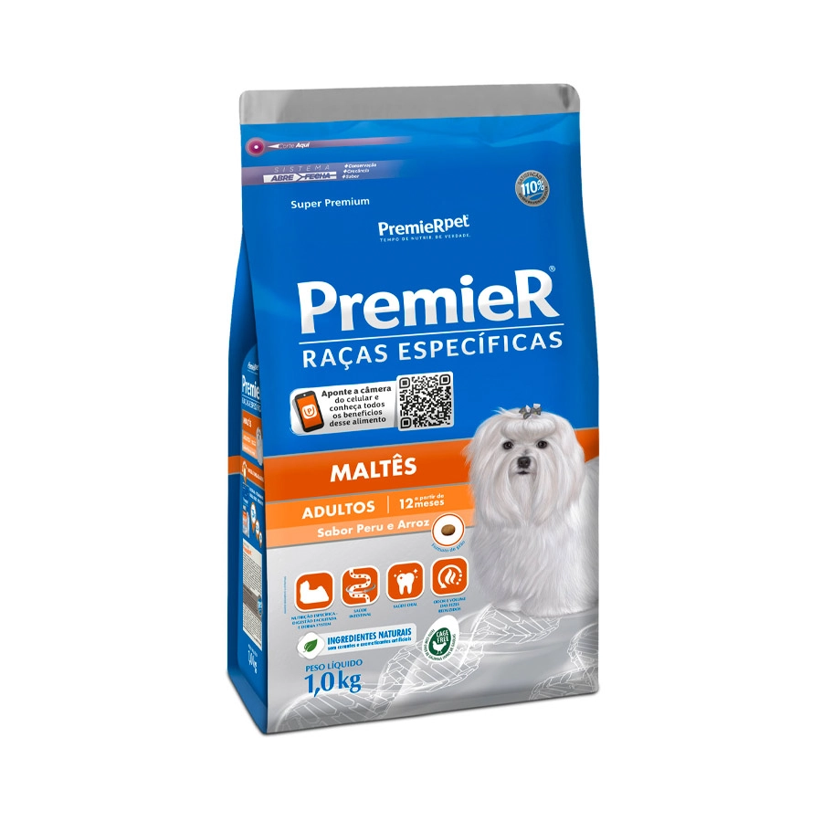Ração Premier Pet Raças Específicas Maltês Adulto 1kg
