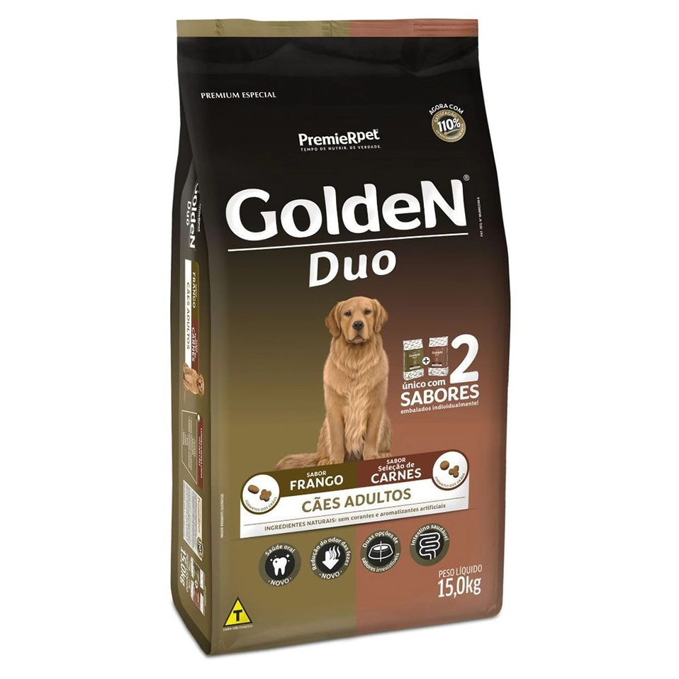 Golden Duocaes Adul/frango 15kg