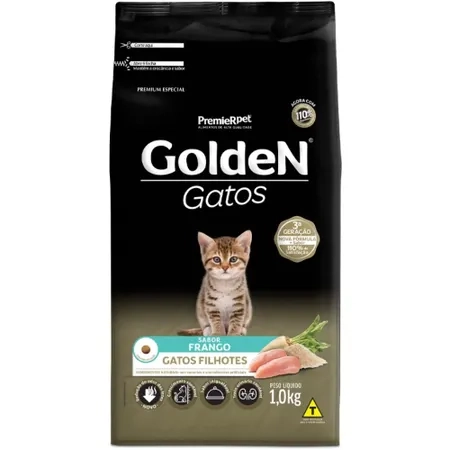 Ração Golden Gatos Filhotes Frango 1kg